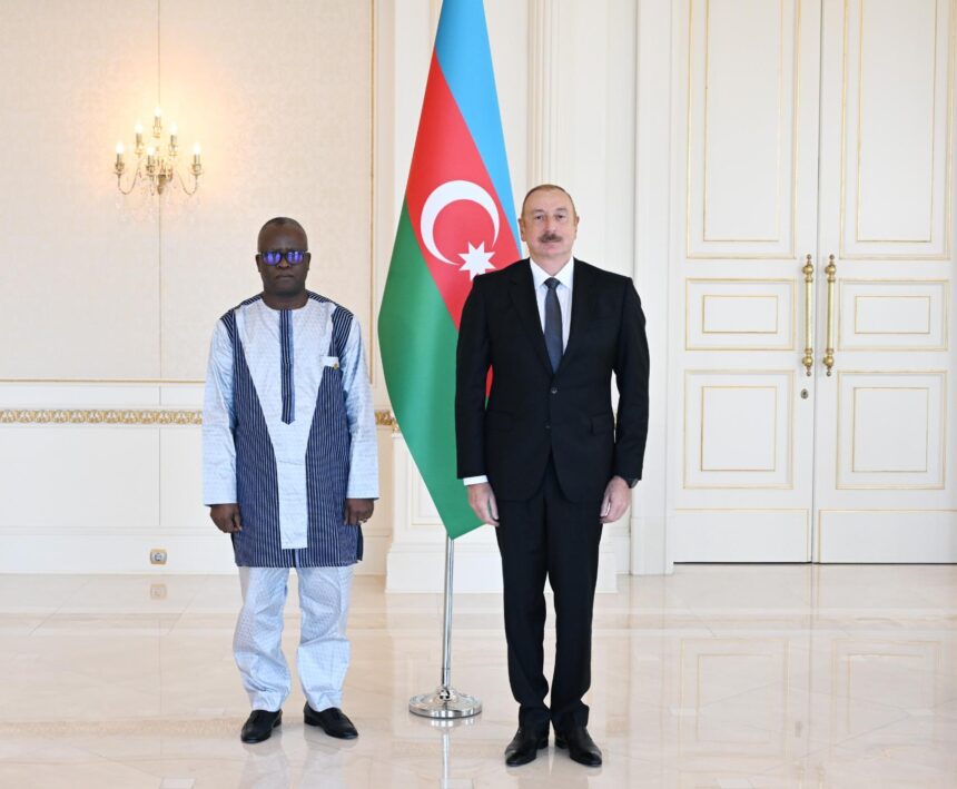 On August 5, President of the Republic of Azerbaijan Ilham Aliyev received the credentials of Vinta Somé, the newly appointed Ambassador Extraordinary and Plenipotentiary of Burkina Faso. Photo: AZERTAC