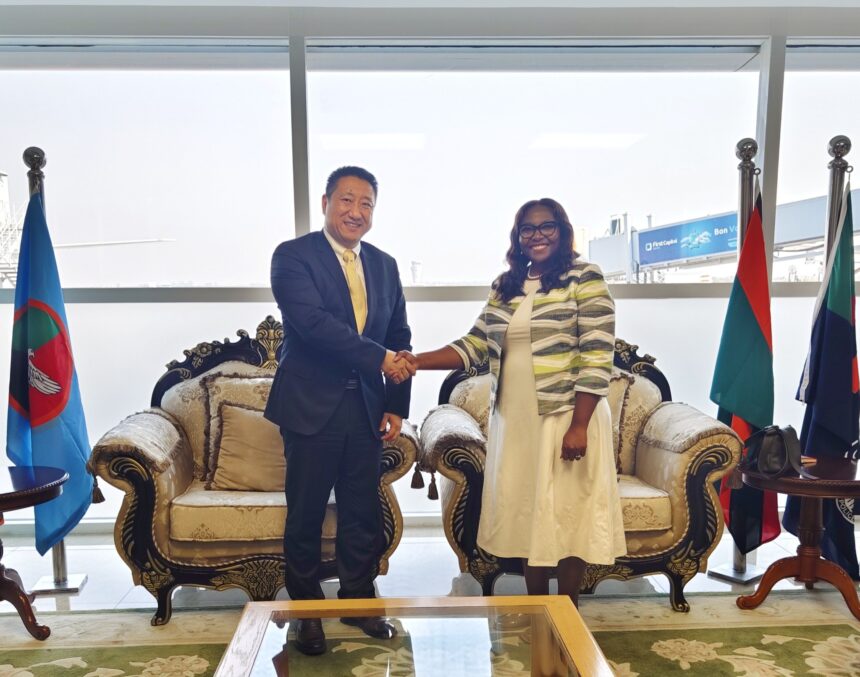 On the afternoon of 6 August 2024, H.E. Han Jing, new Ambassador Extraordinary and Plenipotentiary of the People’s Republic of China to the Republic of Zambia, arrived in Zambia. Ambassador Han was welcomed at the Kenneth Kaunda International Airport by Ms. Etambuyu Gundersen, Permanent Secretary for International Cooperation and Relations Photo: Chinese Embassy in Zambia