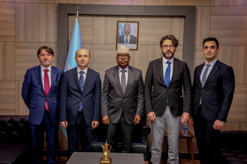 Mogadishu, August 05, 2024 - Somalia's Minister of Foreign Affairs and International Cooperation, H.E. Amb. Ahmed Moallim Fiqi Ahmed, received on Monday in his office at the ministry in the capital Mogadishu the Director of the Diplomatic Academy of the Ministry of Foreign Affairs of the sisterly Republic of Türkiye, Prof. Dr. Mesut Özcan. Photo: MoFA Somalia