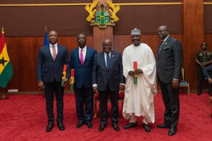 The President of the Republic of Ghana, H.E. Nana Addo Dankwa Akufo-Addo on Wednesday, 7th August, 2024, commissioned three (3) Ambassadors. Photo: MoFARI Ghana