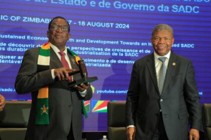His Excellency President Emmerson Mnangagwa of the Republic of Zimbabwe and Angolan President, João Manuel Gonçalves Lourenco at the 44th Ordinary SADC Summit of Heads State and Government. Photo: SADC