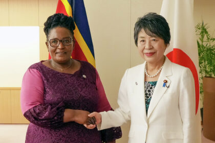 August 23 2024 Ms. KAMIKAWA Yoko, Minister for Foreign Affairs of Japan, held a meeting with Hon. Ms. Thulisile DLADLA, Deputy Prime Minister of the Kingdom of Eswatini. Photo: MoFA Japan