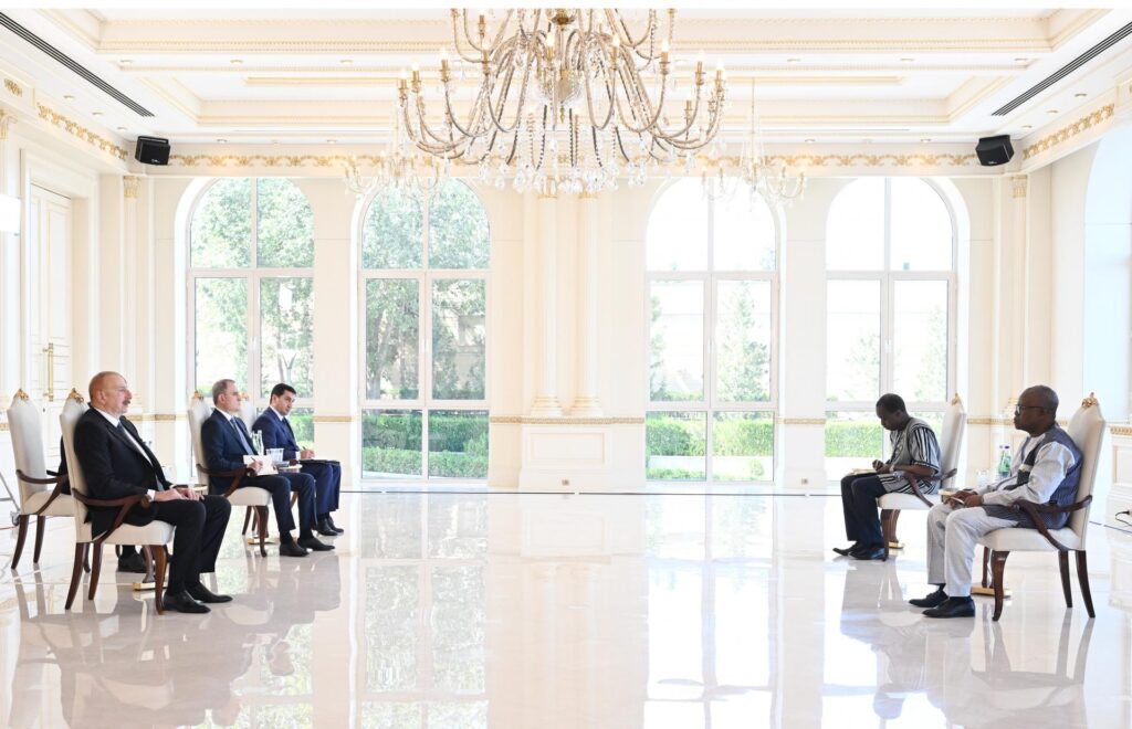 On August 5, President of the Republic of Azerbaijan Ilham Aliyev received the credentials of Vinta Somé, the newly appointed Ambassador Extraordinary and Plenipotentiary of Burkina Faso. Photo: AZERTAC