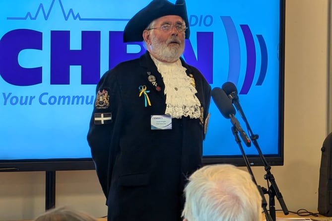 Town crier Lionel Knight at the special event