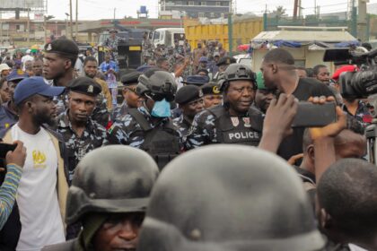 Day 2 of 10 as protesters from Lagos, Nigeria continue protesting against hardship in the country, bad governance, hunger strike and urging for a change in economic reforms. Photo: X/@Legends_Of_Lag