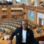 Dimpho Lekgeu, one of our Youth Advisory Panel Member's experience in Denmark in June, to learn about UNSDG. Photo: @DKEMBinSA