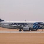 An EgyptAir Boeing 737 aircraft taxis ahead of take-off at Egypt’s Cairo International Airport. [Photo by AMIR MAKAR/AFP via Getty Images]