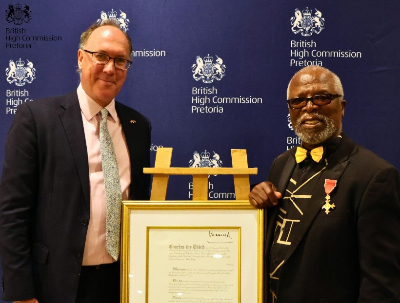 Antony Phillipson, High Commissioner to South Africa with Dr. John Kani. Photo: X/@AJPhillipson