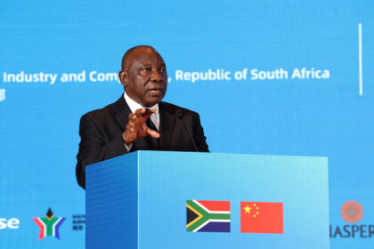 President Cyril Ramaphosa addressing South Africa - China Business Forum on the margins of the State Visit and the Summit on China - Africa Cooperation in Beijing. [Photos: GCIS]