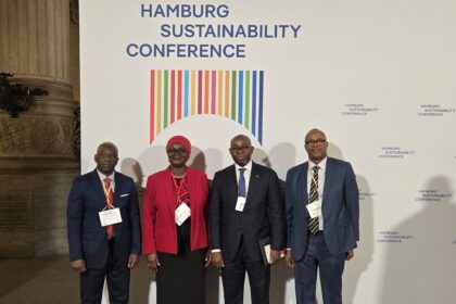 ECOWAS Commissioner Massandjé TOURE-LITSE led a high-level delegation at the Hamburg Sustainability Conference, held from 7-8 October 2024 in Germany. Photo: Ecowas - Cedeao