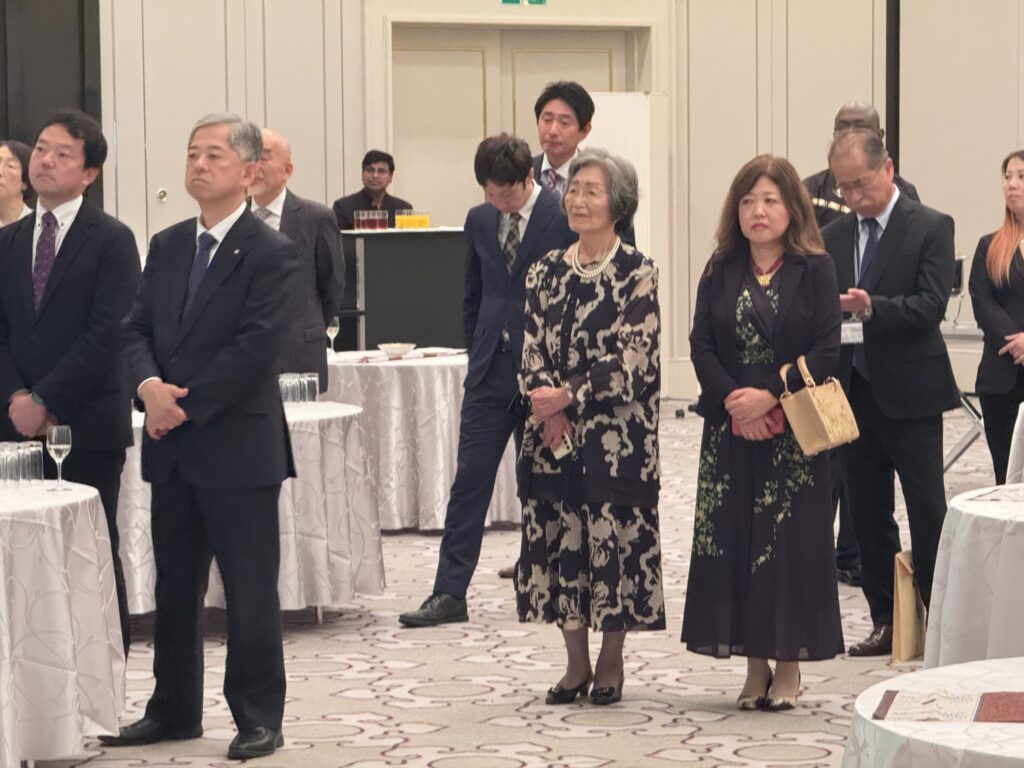 Zambian Ambassador Dr. Tobias Mulimbika with guests at the 60th Independence anniversary celebration in Tokyo. Photo: Zambia Embassy in Tokyo, Japan.