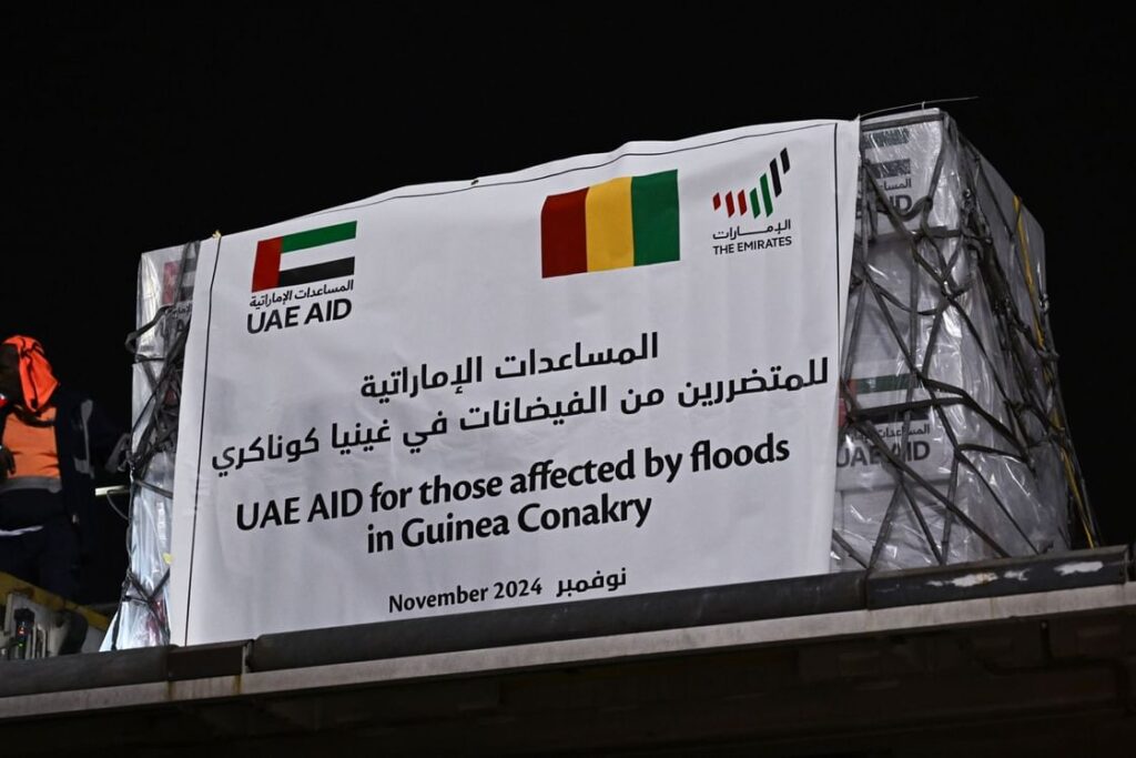 UAE planes deliver vital humanitarian aid to Zambia and Guinea Conakry. Photo: WAM