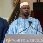 Senegalese Prime Minister Ousmane Sonko addressing the press ahead of the announcement of the list of the ministers at the Presidential Palace in Dakar. Photo by SENEGALESE PRESIDENCY / AFP