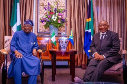 Cyril Ramaphosa, Bola Tinubu on the occasion of the South Africa-Nigeria Bi-National Commission. Photo: X/@PresidencyZA