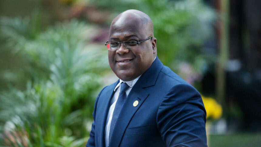 In this file photo, Democratic Republic of Congo President Felix Tshisekedi is pictured in Pretoria, South Africa. Michele Spatari, AFP