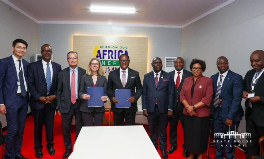 President Lazarus Chakwera and World Bank officials sign a $300M energy compact in Tanzania.