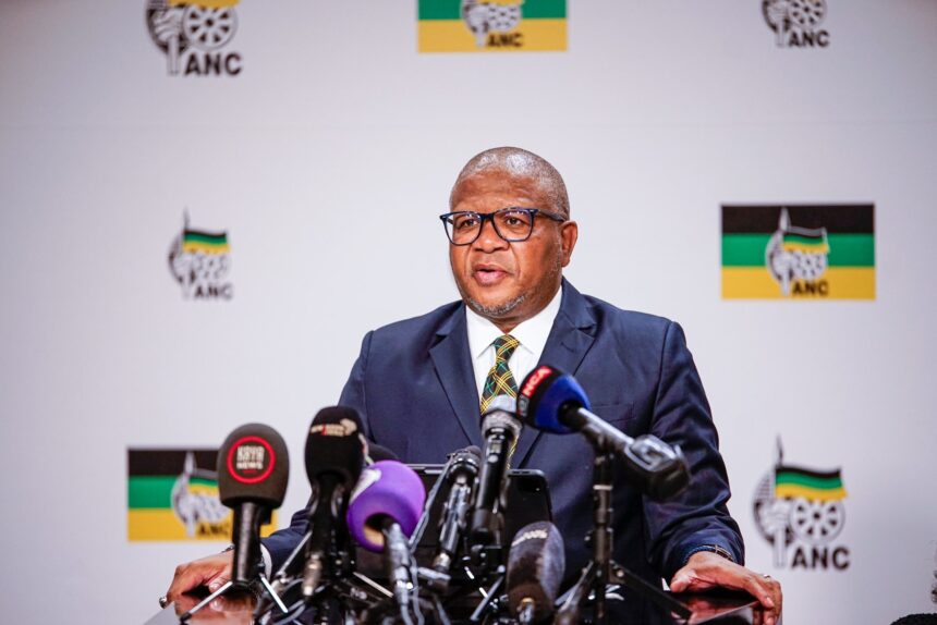 ANC secretary-general, Fikile Mbalula during a media briefing at Luthuli House. Picture: X/@MbalulaFikile