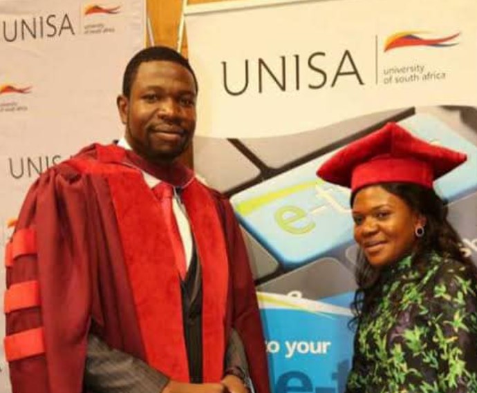 Walter Magaya in a graduation gown