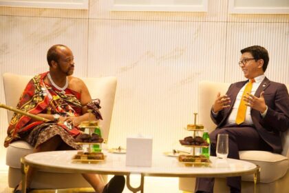 King Mswati III and President Andry Rajoelina meet to discuss bilateral cooperation in Dubai.
