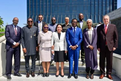 Minister Hugh Hilton Todd delivers opening remarks at the A3+ UNSC Retreat in Georgetown, Guyana, as representatives discuss Africa and Caribbean security cooperation.