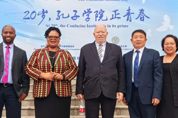 Officials at the National University of Lesotho inaugurate the Confucius Institute