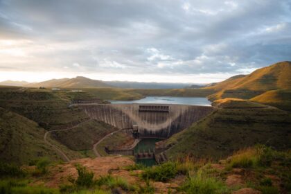 Katse Dam, a key part of the Lesotho Highlands Water Project, supplies water to Gauteng.