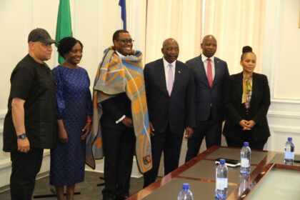 AfDB President Dr. Akinwumi Adesina meets King Letsie III in Lesotho during his official visit to discuss development initiatives.