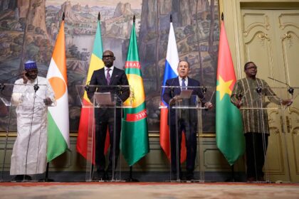 Russian Foreign Minister Sergei Lavrov meets with foreign ministers from Mali, Burkina Faso, and Niger to discuss military support for the Sahel joint force.