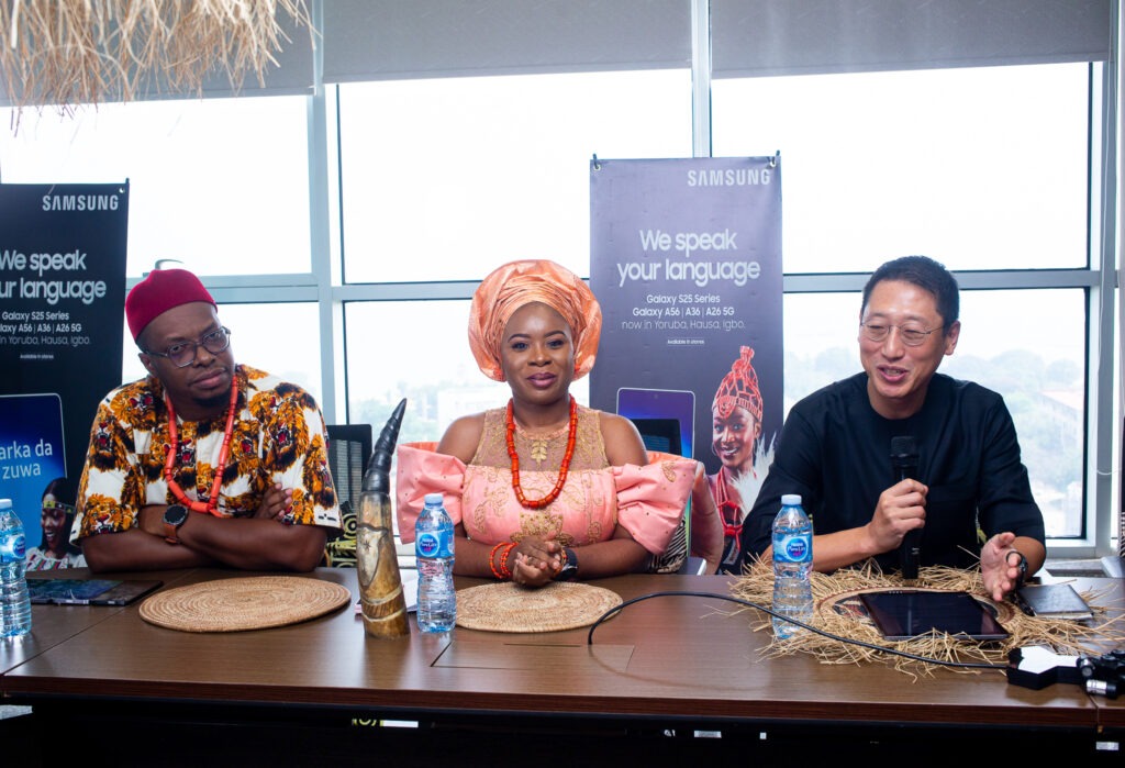 Samsung executives during the press conference announcing local language integration on Galaxy devices in Nigeria.