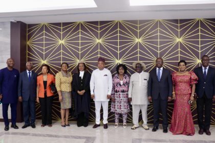 Justice Abena Asuamah Oppong swears in members of Ghana’s newly formed Ministerial Advisory Board, chaired by Foreign Affairs Minister Hon. Samuel Okudzeto Ablakwa, on May 9, 2025. Photo: Ministry of Foreign Affairs & Regional Integration, Ghana