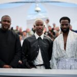 Director Akinola Davies Jr. and cast members Sope Dirisu and Wale Davies poses during a photocall for the film "My Father's Shadow" in competition for the category Un Certain Regard at the 78th Cannes Film Festival in Cannes, France, May 18, 2025. REUTERS/Sarah Meyssonnier