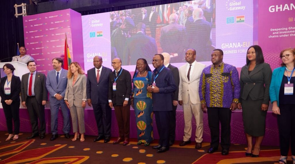 Delegates from Ghana and Europe pose for a group photo at the Ghana-EU Business Forum, marking a step forward in strengthening bilateral economic cooperation.