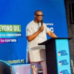 Patrick Isicheli, Assistant Director of Business Applications and Training, representing Dr. Emeka Ani, Director of ICT at the Niger Delta Development Commission (NDDC), during the 2025 Niger Delta Digital Summit in Port Harcourt.